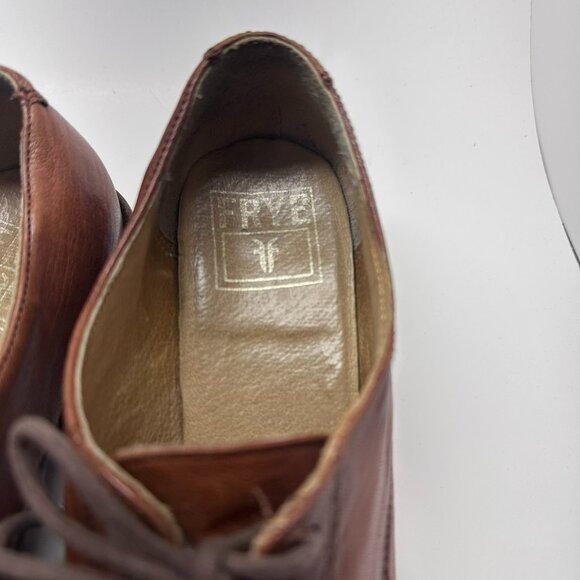 Vintage FRYE All Leather OXFORD Shoes - Lace Up mahogany Casual Loafers Size 8.5 - Picture 5 of 7